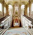 The Baroque staircase in the Palace of Caserta