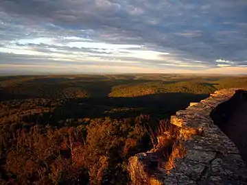 View of the Ozarks from atop White Rock Mountain.