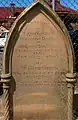 Gravestone of Anne Greaves, daughter of John and Anne Scholey. Grave is located at Christchurch Cathedral, Newcastle New South Wales.