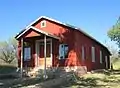 The one-room adobe schoolhouse in Lochiel, Arizona