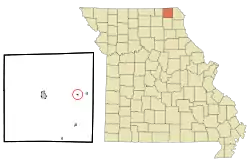 Location of Arbela, Missouri