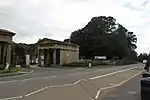 Screen walls to main entrance of Arnos Vale Cemetery