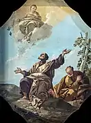 Virgin appears to Elias atop Mount Carmel  Giustino Menescardi