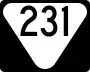 State Route 231 marker