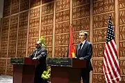 Secretary Blinken with Papua New Guinean Prime Minister James Marape in Port Moresby, Papua New Guinea, May 2023