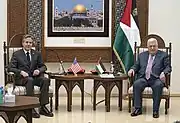 Secretary Blinken with Palestinian Authority President Mahmoud Abbas in Ramallah, March 2022