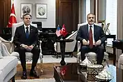 Secretary Blinken with Turkish Foreign Minister Hakan Fidan in Ankara, Turkey, November 2023