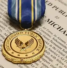 Secretary of the Air Force Distinguished Public Service Award on Citation