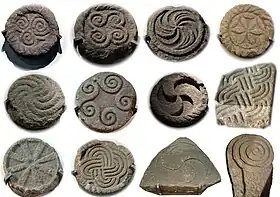 Selection of carvings from the hillfort of Santa Trega, Galicia (La Tène period, c. 1st century BC)