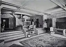 The house's original entrance hallway with a double-flight staircase