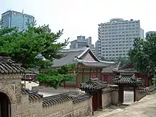 Royal architecture in the Deoksu Palace of Joseon.