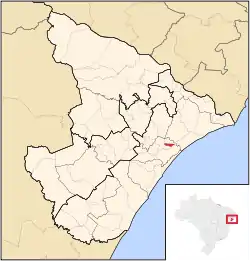 Location of General Maynard in the State of Sergipe