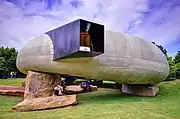 Smiljan Radic Pavilion at the Serpentine Gallery in London, 2014, a Naturalistic style work, and an example of the internationalization of Chilean architects.