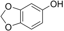 Chemical structure of sesamol