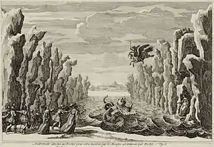 Andromède, Act 3, where Perseus, riding Pegasus, rescues a fully-clothed Andromeda from the sea monster