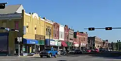 Downtown Seward: west side of courthouse square, July 2010