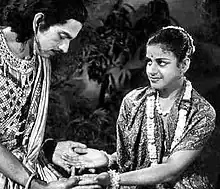 G. N. Balasubramaniam and M. S. Subbulakshmi in the 1940 Tamil film Shakuntalai