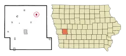 Location of Irwin, Iowa