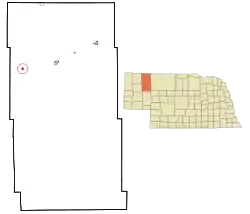 Location of Hay Springs, Nebraska