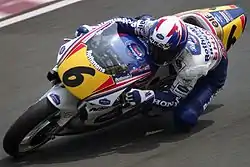 Shinichi Itoh riding his Rothmans Honda NSR500 at the 1993 Japanese Grand Prix.