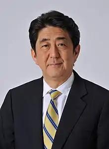 Official portrait of Shinzo Abe in 2012