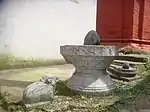 Shivalinga and Basaha statue