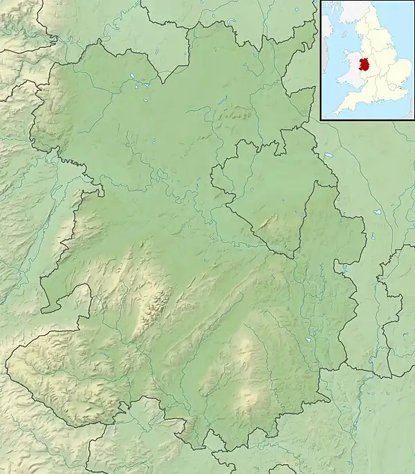 a map of Shropshire locating the main estates of the abbey.