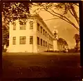 Side view of the Science Building in the 1950s