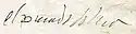 Cosimo I's signature