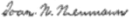 John Nepomucene Neumann's signature