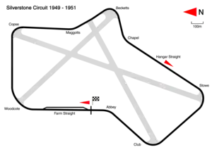 Silverstone Circuit in 1950–1951 configuration