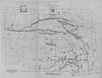 Simla Accord treaty map, signed in 1914 (showing the boundary of Tibet and the boundary of Outer Tibet)