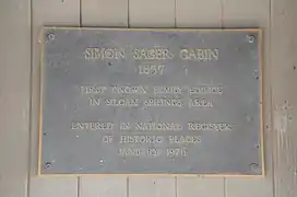 History Places plaque of 1976