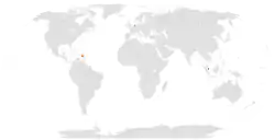 Map indicating locations of Singapore and Netherlands