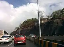 Rockfall protection meshing between Nerul and CBD Belapur.