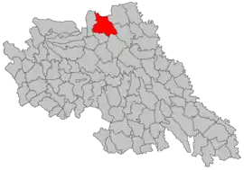 Location in Iași County