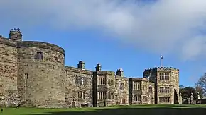 Colour photograph of Skipton Castle as seen in 2014