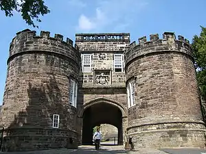 Outer gatehouse to Skipton Castle