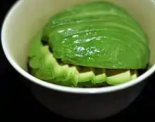 Sliced avocado