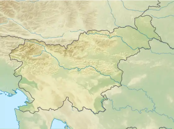 Map showing the location of Skuta Glacier