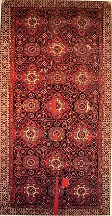 Type I small-pattern Holbein carpet, West Anatolia, 16th century.