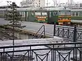 Train under the name Change at the Finlyandsky Rail Terminal, Saint Petersburg, Russia, in 2009