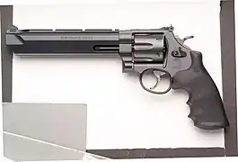 Smith & Wesson Model 629 Performance Center, a competition-oriented variant with a weighted barrel for reducing recoil.