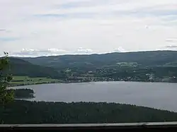 View of Snåsa over Snåsavatnet