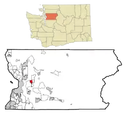 Location of Lake Stevens, Washington