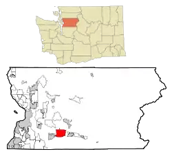 Location of Woods Creek, Washington