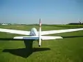 An ASK-13 glider ready for a winch launch at Soest