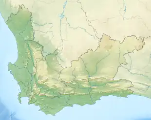 Map showing the location of Knersvlakte Nature Reserve