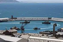 South African naval tugs welcoming a new tug in 2016.