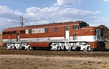 SAR-designed and built diesel-electric locomotive no. 900 ready for transfer to the museum